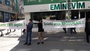 Eminevim mağdurları eylem yaptı! Tapumuzu istiyoruz