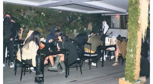 İstanbulda dizi çekimi bahanesiyle 500 kişilik parti