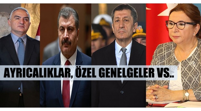 AK Partili Bakanların Ayrıcalıklar, özel genelgeler vs.