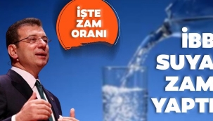 İstanbul Büyükşehir Belediyesinden suya zam