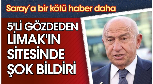 5li gözdeden Limakın sitesinde şok açıklama. Saraya bir kötü haber daha