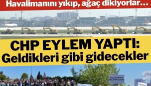 Atatürk Havalimanı önünde yıkım eylemi