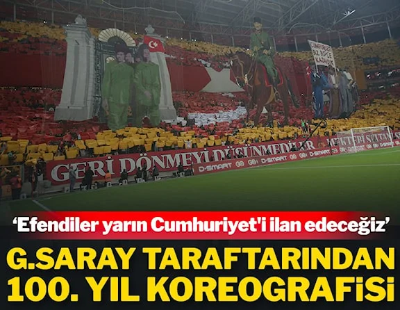 Galatasaray taraftarından 100'üncü yıl koreografisi