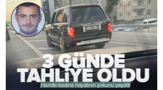 İstanbul'da 8.5 aylık hamile kadına silah çeken maganda 3 günde tahliye oldu.