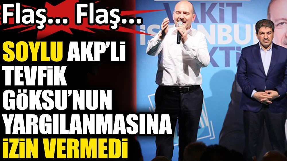 Soylu, kamu zararı davasında AKP'li Tevfik Göksu'ya kalkan oldu: Yargılanmayacak