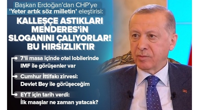 Başkan Recep Tayyip Erdoğan'dan son dakika açıklamalar !