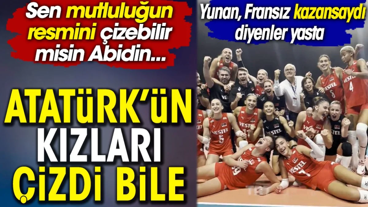 Sen mutluluğun resmini çizebilir misin Abidin? Atatürk'ün kızları çizdi bile