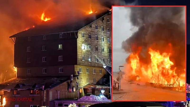 Grand Kartal Yangınının Ardından Bolu'da Yine Aynı Korku! Mühürlenen Otelde Yangın Çıktı